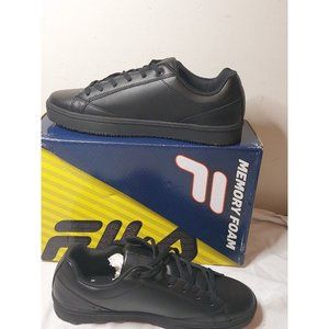 FILA SLIP RESISTANT MEMORY FOAM AMALFI SR MENS 11.5 SHOES BLACK NIB